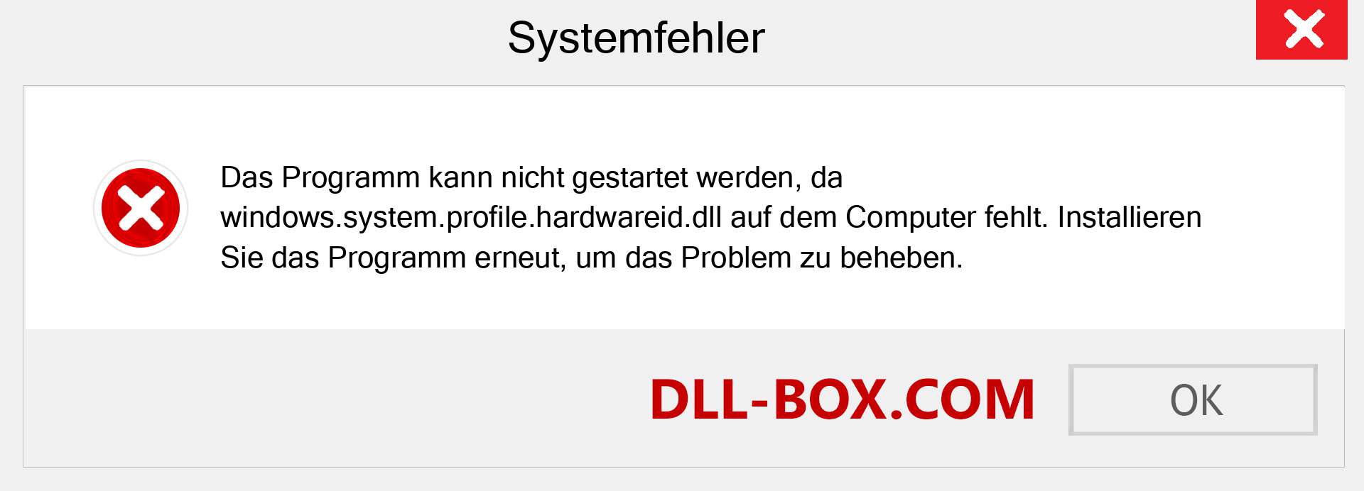 windows.system.profile.hardwareid.dll-Datei fehlt?. Download für Windows 7, 8, 10 - Fix windows.system.profile.hardwareid dll Missing Error unter Windows, Fotos, Bildern